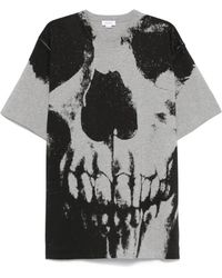 McQueen - Skull Print Cotton T -shirt - Lyst