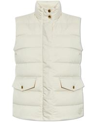 Moncler - Jassen ,Leer Gewatteerde Vest Besset - Lyst