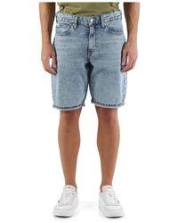 Calvin Klein - Regular fit bermuda jeans fünf taschen - Lyst