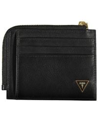 Guess - Elegante schwarze leder rfid geldbörse - Lyst
