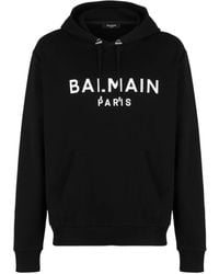 Balmain - Sudadera con capucha de logotipo de - Lyst