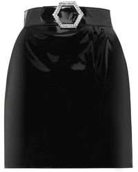 Philipp Plein - Killer Latex Jewel Buckle Short Skirt - Lyst