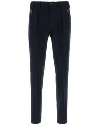 PT Torino - Broeken ,Blauw ,Stretch Viscose Blend Pant - Lyst