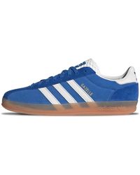 adidas - Fitness ,Blauw ,Suède Blauwe Kern Wit Gazelle Indoor Pro Sneakers - Lyst