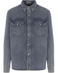 JW Anderson - Overhemden ,Blauw ,Denim Oversized Denim Overhemd - Lyst
