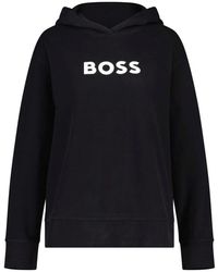 BOSS - Edelight logo-print hoodie - Lyst