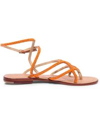 Maliparmi - Schoenen ,Oranje ,Sandalen Met Kralen - Lyst