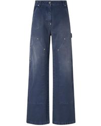 Halfboy - Jeans ,Blauw ,Katoen Worker Pants - Lyst