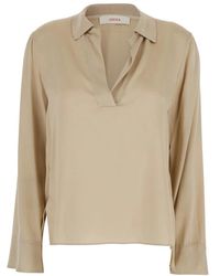 Jucca - V-Hals Polokraag Blouse - Lyst