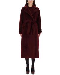 Max Mara - Double-Breasted Longline Wool Blend Coat - Lyst