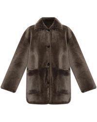 Arma - Jassen ,Bruin ,Leer Nicola Reversible Shearling Coat - Lyst