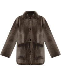 Arma - Jassen ,Bruin ,Leer Nicola Reversible Shearling Coat - Lyst
