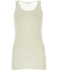 Ami Paris - Tops ,Ivoor Viscose Blend Tank Top - Lyst