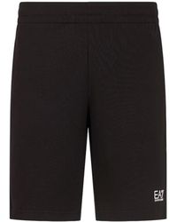 EA7 - Bequeme Bermuda-Stoffshorts - Lyst