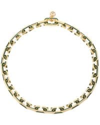 CASABLANCA - Elegante Groen En Goud Ketting - Lyst