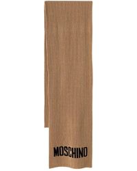 Moschino - Accessoires ,Bruin ,Wol Logo Sjaal - Lyst