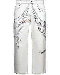 RICHMOND - Ornamental Graphic Rechte Jeans - Lyst