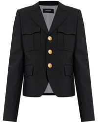 DSquared² - Jassen ,Zwart ,Wol Wool Blazer - Lyst