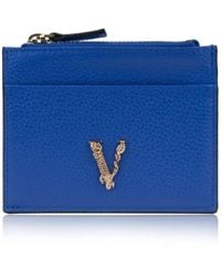 Versace - Rote leder-reißverschlussbrieftasche - Lyst
