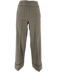 D.exterior - Grijze Cropped Broek Voor Vrouwen - Lyst
