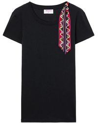 Emilio Pucci - Schwarzes jersey-t-shirt mit iride-print - Lyst