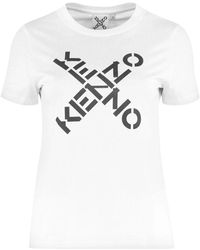 KENZO - Baumwoll-t-shirt mit großem x-druck - Lyst
