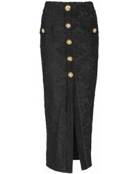 Balmain - Midi Skirts - Lyst