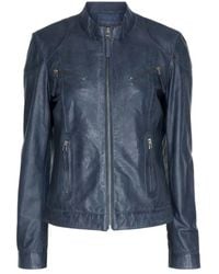 Notyz - Denimblaue Jacke Mit Reißverschlusstasche - Lyst