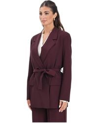 ViCOLO - Bordeaux Jacke Gerader Sophisticated Stil - Lyst