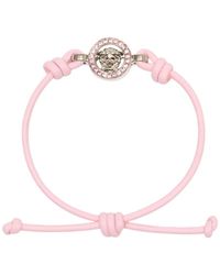 Versace - Accessoires ,Roze ,Leer Medusa '95 Lederen Armband - Lyst