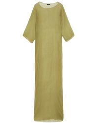 Cortana - Kleedjes ,Groen ,Chiffon Zijden Pistache Lange Jurk - Lyst