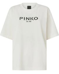 Pinko - Tops ,Wit ,T-Shirts - Lyst