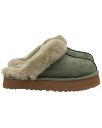 UGG - Schoenen ,Groen ,Suède Disquette Clog - Lyst