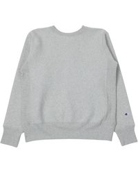 Champion - Hoodies & Sweatvesten ,Grijs ,Katoen Usa Reverse Weave Crew Neck Sweatshirt - Lyst