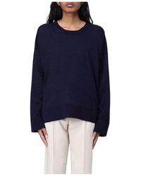 Roberto Collina - Blauer Strickpullover - Lyst