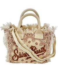Mc2 Saint Barth - Canvas einkaufstasche mit bandana-druck - Lyst