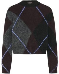 Kaffe - Truien & Vesten ,Veelkleurig ,Leer Ronde Hals Gebreide Kleding - Lyst