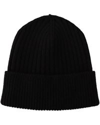 Dolce & Gabbana - Bonnet d'hiver en laine noire pour femmes - Lyst
