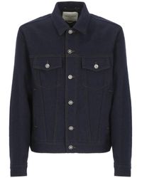 Jacob Cohen - Jassen ,Blauw ,Wol Wool Cloth Trucker Jacket - Lyst