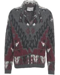 Amaranto - Truien & Vesten ,Veelkleurig ,Grijze Gebreide Vest Aw 25 - Lyst