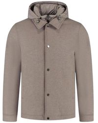 Woolrich - Jassen ,Bruin ,Wol Gebreide Wollen Jas - Lyst