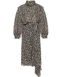 Isabel Marant Patterned Dress With Long Sleeves - Zwart