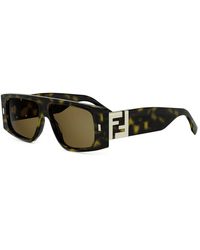 Fendi - Ff Squared Zonnebril - Lyst