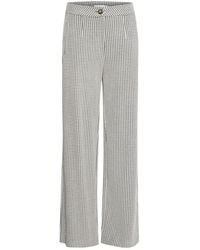 Ichi - Broeken ,Blauw ,Total Eclipse Straight-Leg Broek - Lyst