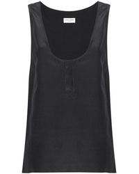 Saint Laurent - Sleeveless Tops - Lyst