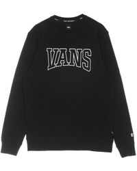 Vans - Hoodies & Sweatvesten ,Zwart ,Katoen Zwarte Lichtgewicht Crewneck Sweatshirt - Lyst