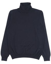 Tagliatore - Truien & Vesten ,Blauw ,Wol Turtleneck Sweater - Lyst