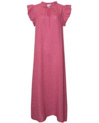 Tiffany & Co. - Rüschen Leinen Kleid Betty - Lyst
