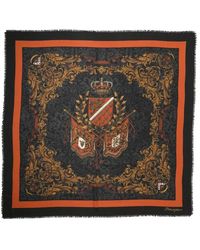 Dolce & Gabbana - Crest Print Cashmere 272Cm X 132Cm Scarf - Lyst