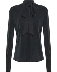 Rrd - Camisa premium cupro negra con corbata removible - Lyst